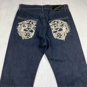 Ed Hardy　Denim　32　ラインストーン　大幅値下げ Ed Hardy | Jeans | Ed Hardy Lion Denim Jeans Mens 32x34